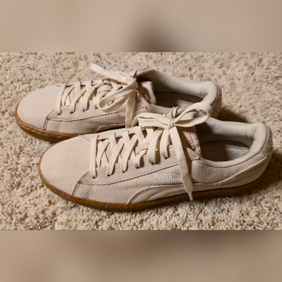 Puma | Shoes | Puma Basket Ripstop Cream Mens Sneakers | Poshmark